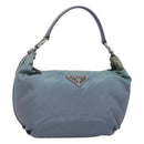 PRADA Shoulder Bag Nylon Blue Silver Auth mr1259-1