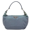 PRADA Shoulder Bag Nylon Blue Silver Auth mr1259-13