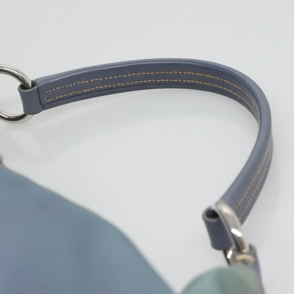 PRADA Shoulder Bag Nylon Blue Silver Auth mr1259