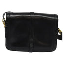 CELINE Shoulder Bag Leather Black Gold Auth mr1261-2