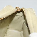 CHANEL Matelasse Chain Shoulder Bag Suede Light Yellow CC Auth mr1272-19