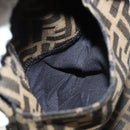 FENDI Zucca Canvas Pants 42 Black Brown Auth mr1285-14