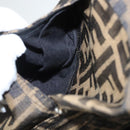 FENDI Zucca Canvas Pants 42 Black Brown Auth mr1285-15