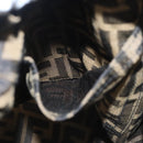 FENDI Zucca Canvas Pants 42 Black Brown Auth mr1285-16