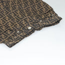 FENDI Zucca Canvas Pants 42 Black Brown Auth mr1285-8