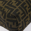 FENDI Zucca Canvas Mini Hand Bag Brown Brown Auth mr1287-16
