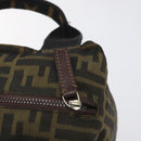 FENDI Zucca Canvas Mini Hand Bag Brown Brown Auth mr1287-10