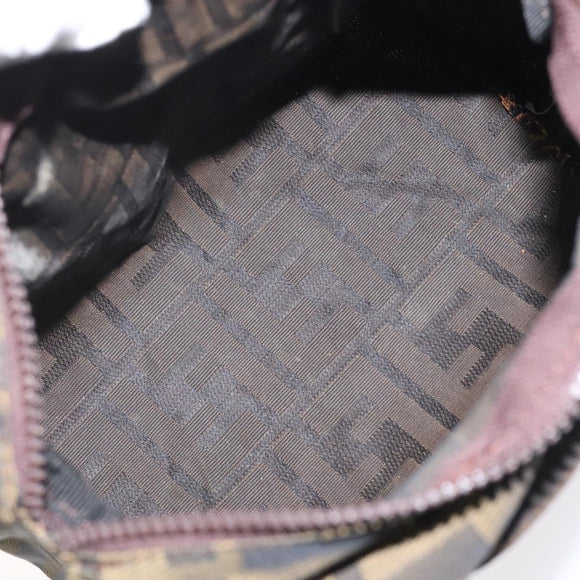 FENDI Zucca Canvas Mini Hand Bag Brown Brown Auth mr1287