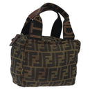 FENDI Zucca Canvas Mini Hand Bag Brown Brown Auth mr1287-1