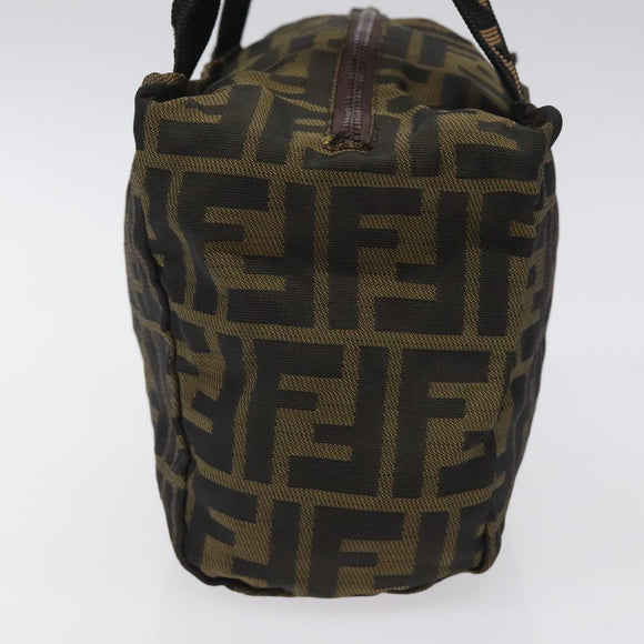 FENDI Zucca Canvas Mini Hand Bag Brown Brown Auth mr1287