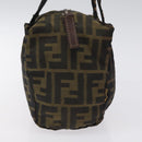 FENDI Zucca Canvas Mini Hand Bag Brown Brown Auth mr1287-4