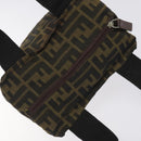 FENDI Zucca Canvas Mini Hand Bag Brown Brown Auth mr1287-6