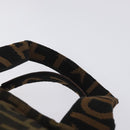 FENDI Zucca Canvas Mini Hand Bag Brown Brown Auth mr1287-8