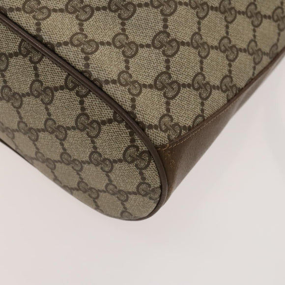 GUCCI GG Supreme Sherry Line Shoulder Bag PVC Beige Gold 72 02 034 Auth mr1290