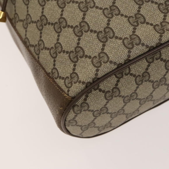 GUCCI GG Supreme Sherry Line Shoulder Bag PVC Beige Gold 72 02 034 Auth mr1290