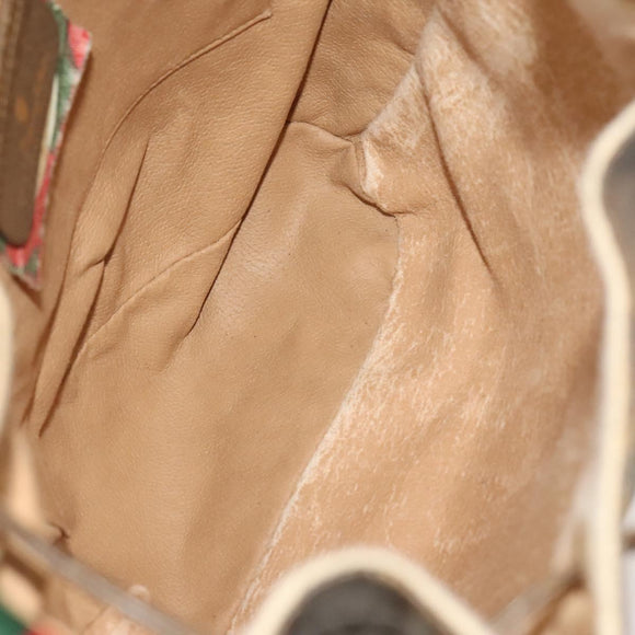 GUCCI GG Supreme Sherry Line Shoulder Bag PVC Beige Gold 72 02 034 Auth mr1290