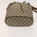 GUCCI GG Supreme Sherry Line Shoulder Bag PVC Beige Gold 72 02 034 Auth mr1290-5