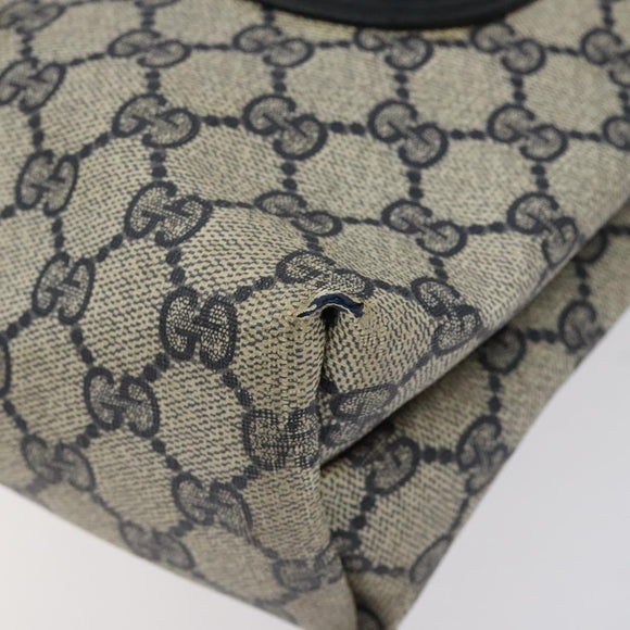 GUCCI GG Supreme Sherry Line Tote Bag PVC Navy 39 02 003 Auth mr1292