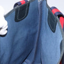 GUCCI GG Supreme Sherry Line Tote Bag PVC Navy 39 02 003 Auth mr1292-20