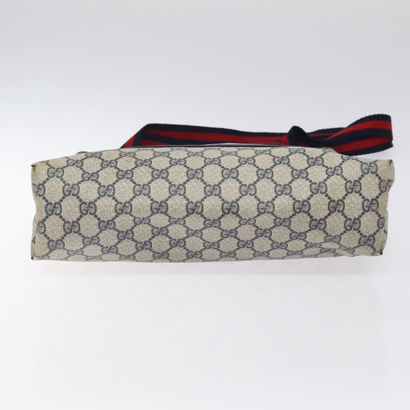 GUCCI GG Supreme Sherry Line Tote Bag PVC Navy 39 02 003 Auth mr1292