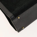GUCCI Bamboo Hand Bag Suede Black Gold 002 2853 0260 0 Auth mr1295-14