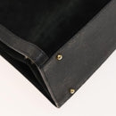 GUCCI Bamboo Hand Bag Suede Black Gold 002 2853 0260 0 Auth mr1295-16