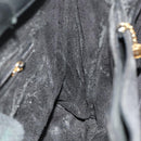 GUCCI Bamboo Hand Bag Suede Black Gold 002 2853 0260 0 Auth mr1295-18