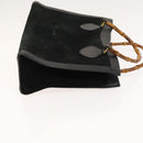 GUCCI Bamboo Hand Bag Suede Black Gold 002 2853 0260 0 Auth mr1295-3