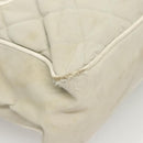 CHANEL Shoulder Bag Canvas Gray Silver CC Auth mr1301-8