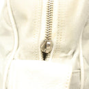 CHANEL Shoulder Bag Canvas Gray Silver CC Auth mr1301-9