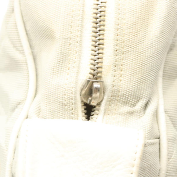 CHANEL Shoulder Bag Canvas Gray Silver CC Auth mr1301