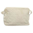 CHANEL Shoulder Bag Canvas Gray Silver CC Auth mr1301-2