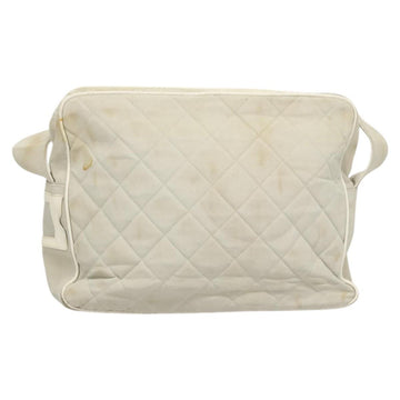 CHANEL Shoulder Bag Canvas Gray Silver CC Auth mr1301 - 0