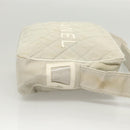 CHANEL Shoulder Bag Canvas Gray Silver CC Auth mr1301-3