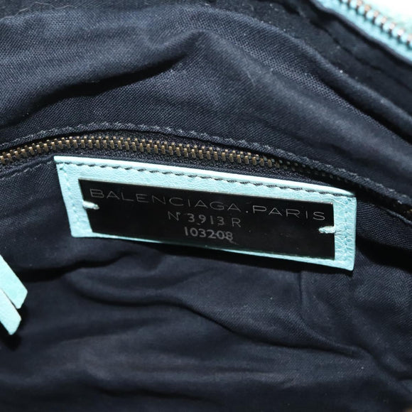 BALENCIAGA City Hand Bag Leather Green Auth mr1307