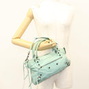 BALENCIAGA City Hand Bag Leather Green Auth mr1307-27