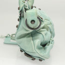 BALENCIAGA City Hand Bag Leather Green Auth mr1307-3