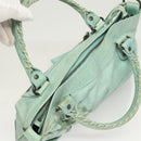 BALENCIAGA City Hand Bag Leather Green Auth mr1307-6