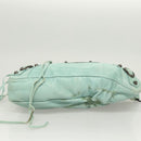 BALENCIAGA City Hand Bag Leather Green Auth mr1307-5