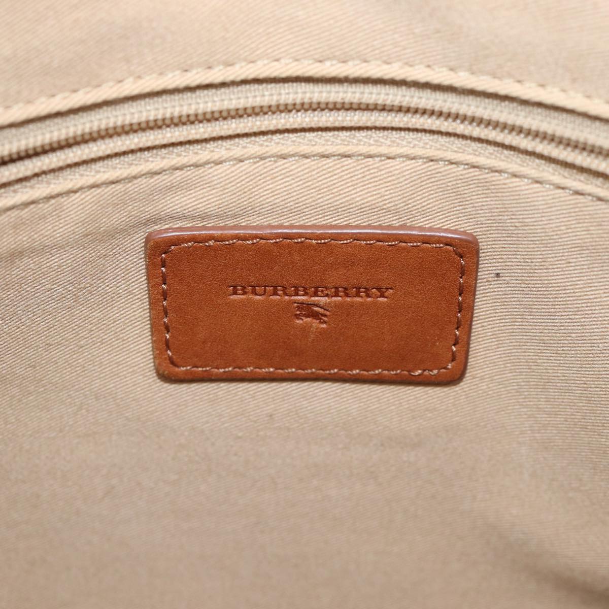 BURBERRY Tote Bag Canvas Beige Auth mr131