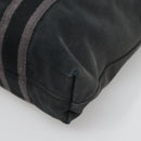 HERMES Fourre Tout Cabas Tote Bag Canvas Black Auth mr1312-10
