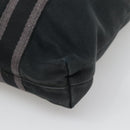 HERMES Fourre Tout Cabas Tote Bag Canvas Black Auth mr1312-12