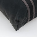 HERMES Fourre Tout Cabas Tote Bag Canvas Black Auth mr1312-13