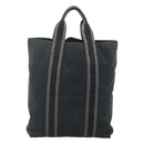 HERMES Fourre Tout Cabas Tote Bag Canvas Black Auth mr1312-3