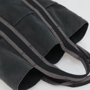 HERMES Fourre Tout Cabas Tote Bag Canvas Black Auth mr1312-6
