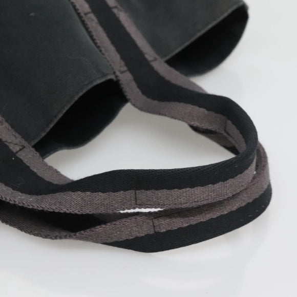 HERMES Fourre Tout Cabas Tote Bag Canvas Black Auth mr1312