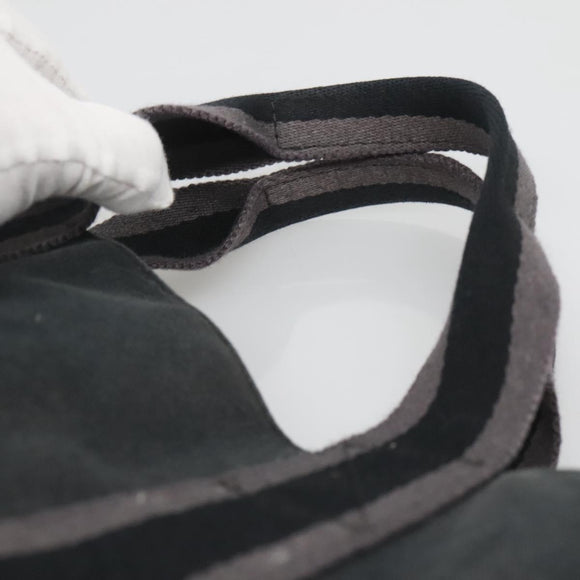 HERMES Fourre Tout Cabas Tote Bag Canvas Black Auth mr1312