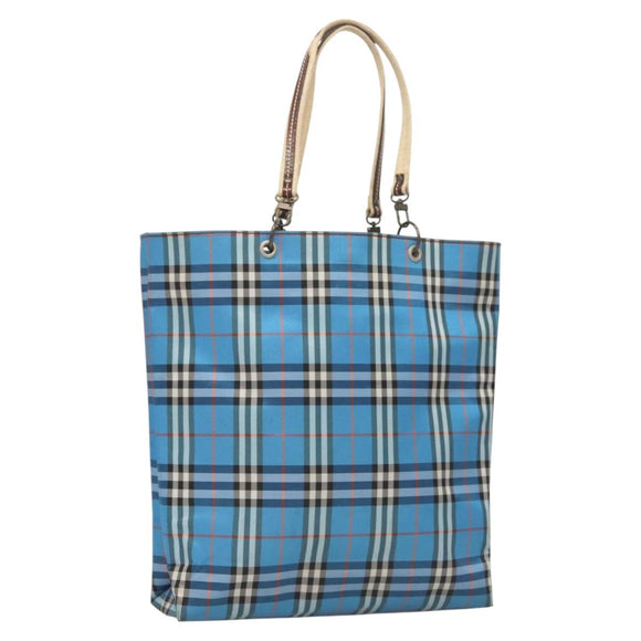 BURBERRY Nova Check Tote Bag Nylon Blue Auth mr1314