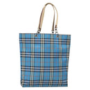 BURBERRY Nova Check Tote Bag Nylon Blue Auth mr1314-13