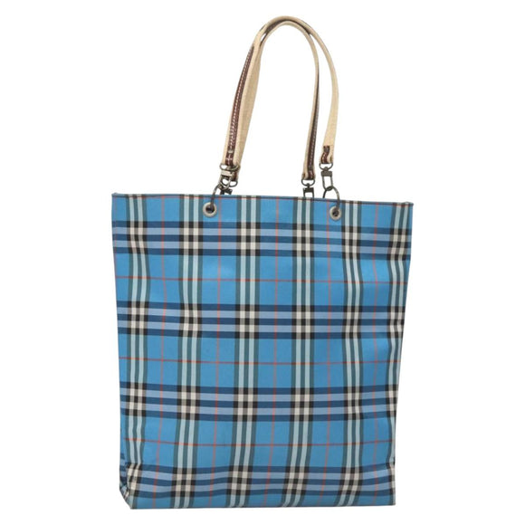 BURBERRY Nova Check Tote Bag Nylon Blue Auth mr1314